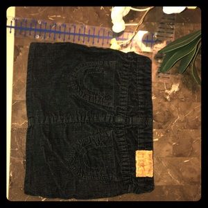 Black true religion mini skirt